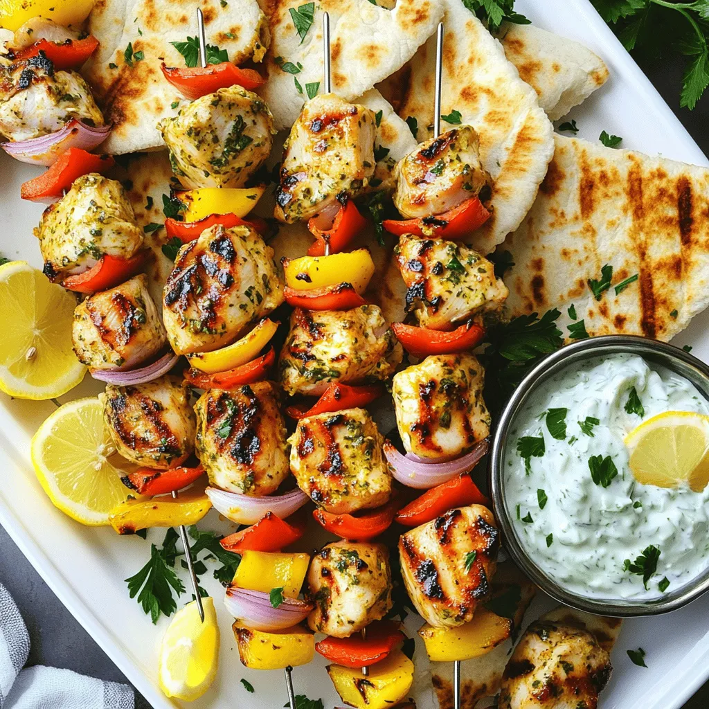 Greek Chicken Souvlaki Skewers Tasty Grilled Delight