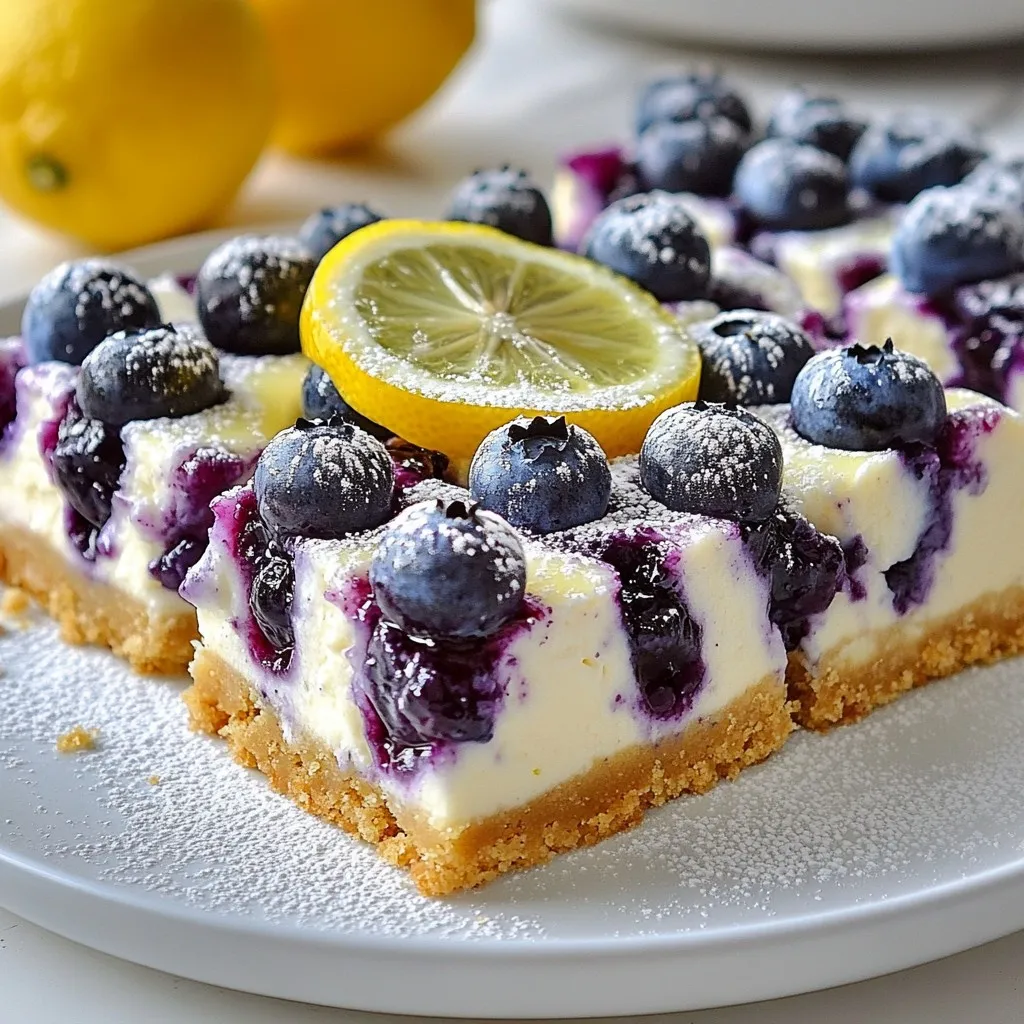 Blueberry Lemon Cheesecake Bars Deliciously Easy Treat