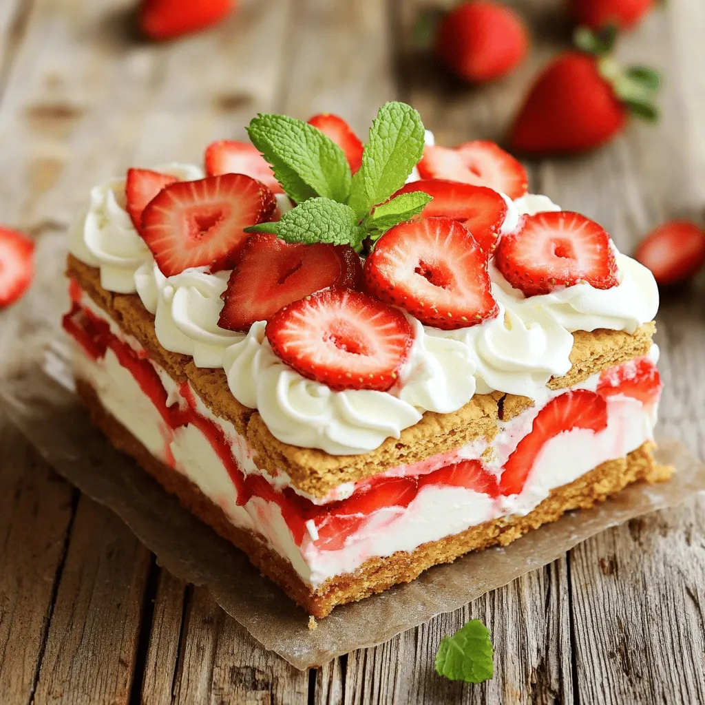 No Bake Strawberry Shortcake Icebox Cake Delight