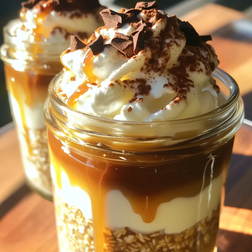 Caramel Macchiato Overnight Oats Easy Breakfast Recipe