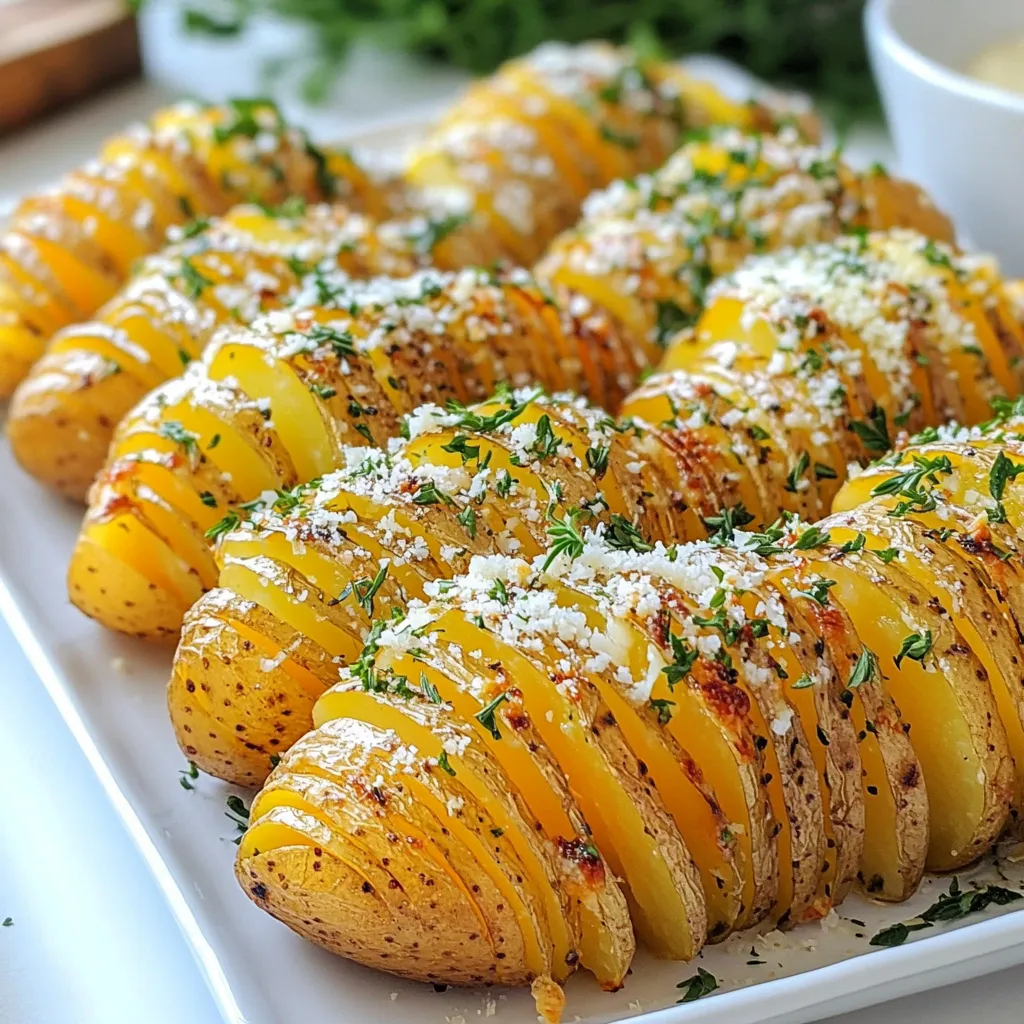 Garlic Herb Hasselback Potatoes Flavorful Side Dish