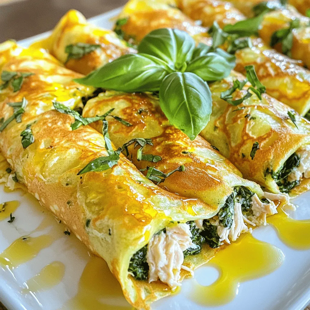 Chicken and Spinach Stuffed Crepes Tasty and Easy Meal