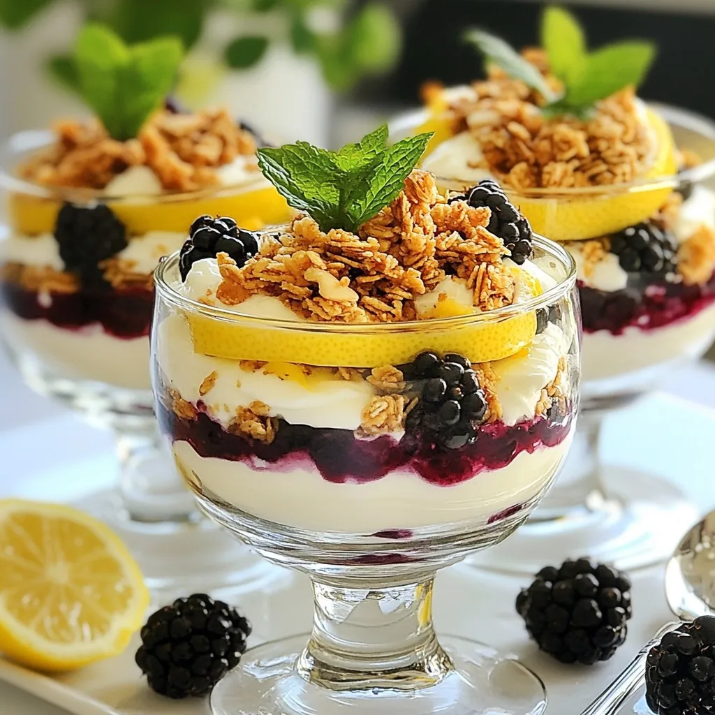 Blackberry Lemon Yogurt Parfait Fresh and Tasty Delight
