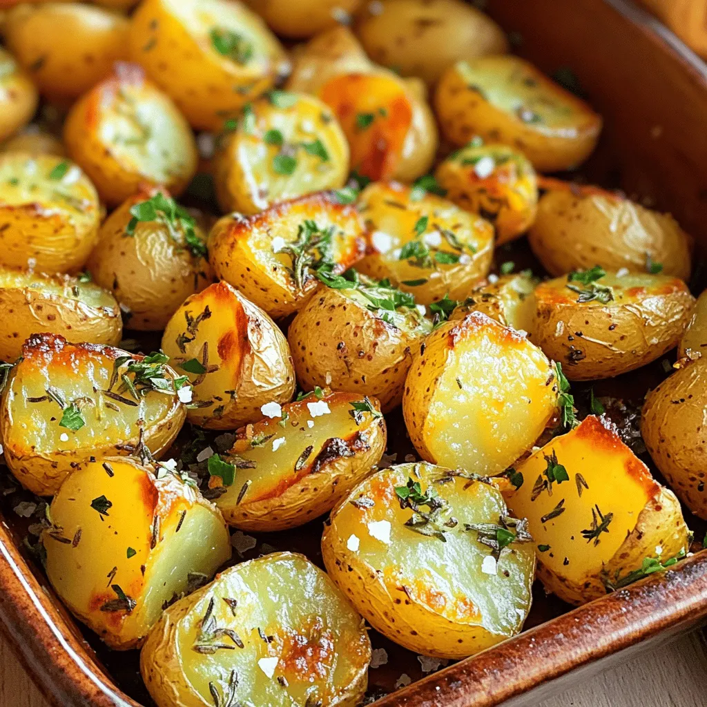 Garlic Herb Roasted Baby Potatoes Tasty Side Dish