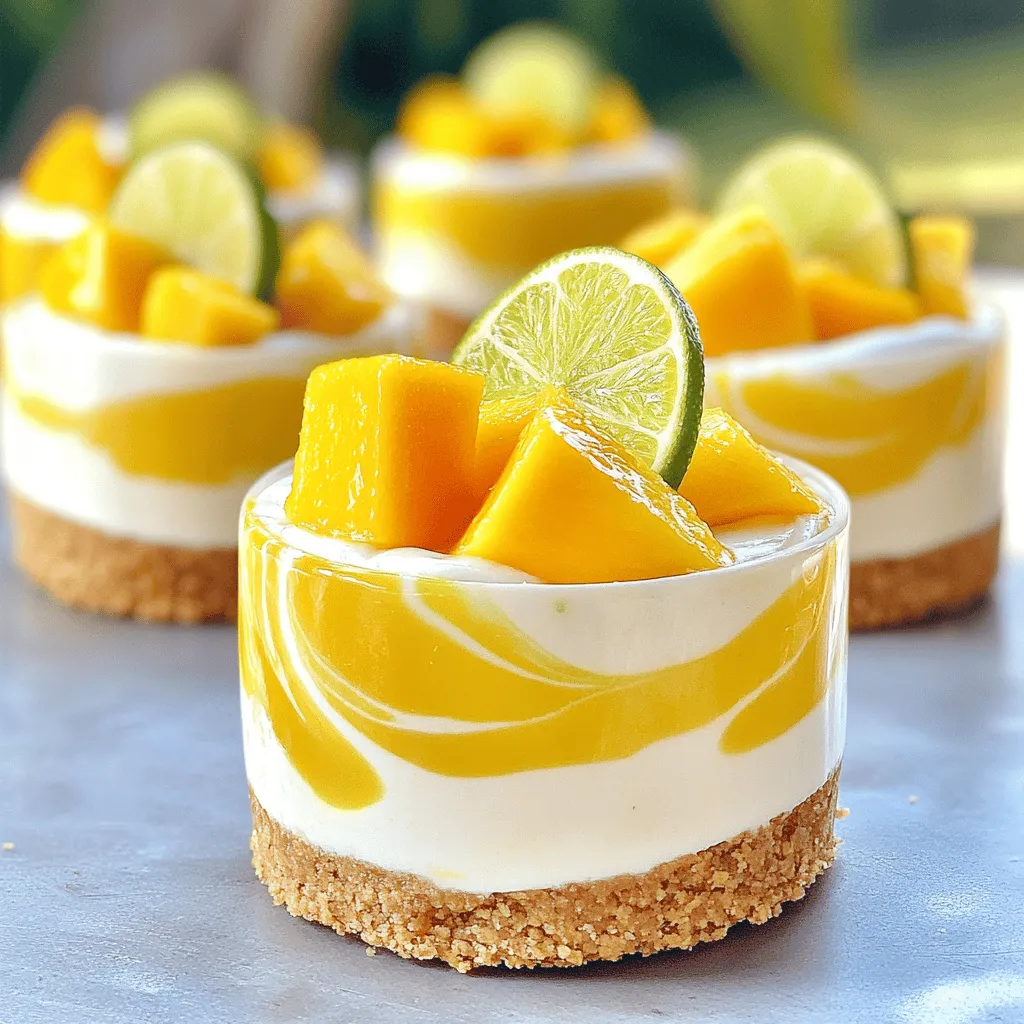 No-Bake Mango Lime Cheesecake Cups Delightful Treat