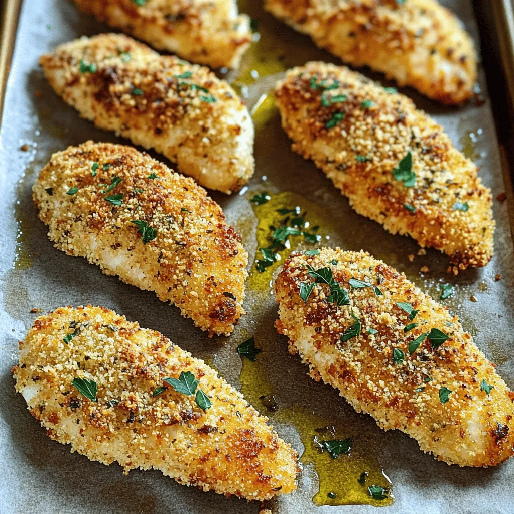 Baked Garlic Parmesan Chicken Tenders Crispy Delight