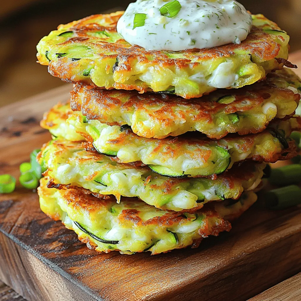 Savory Cheesy Zucchini Fritters Crispy Delight