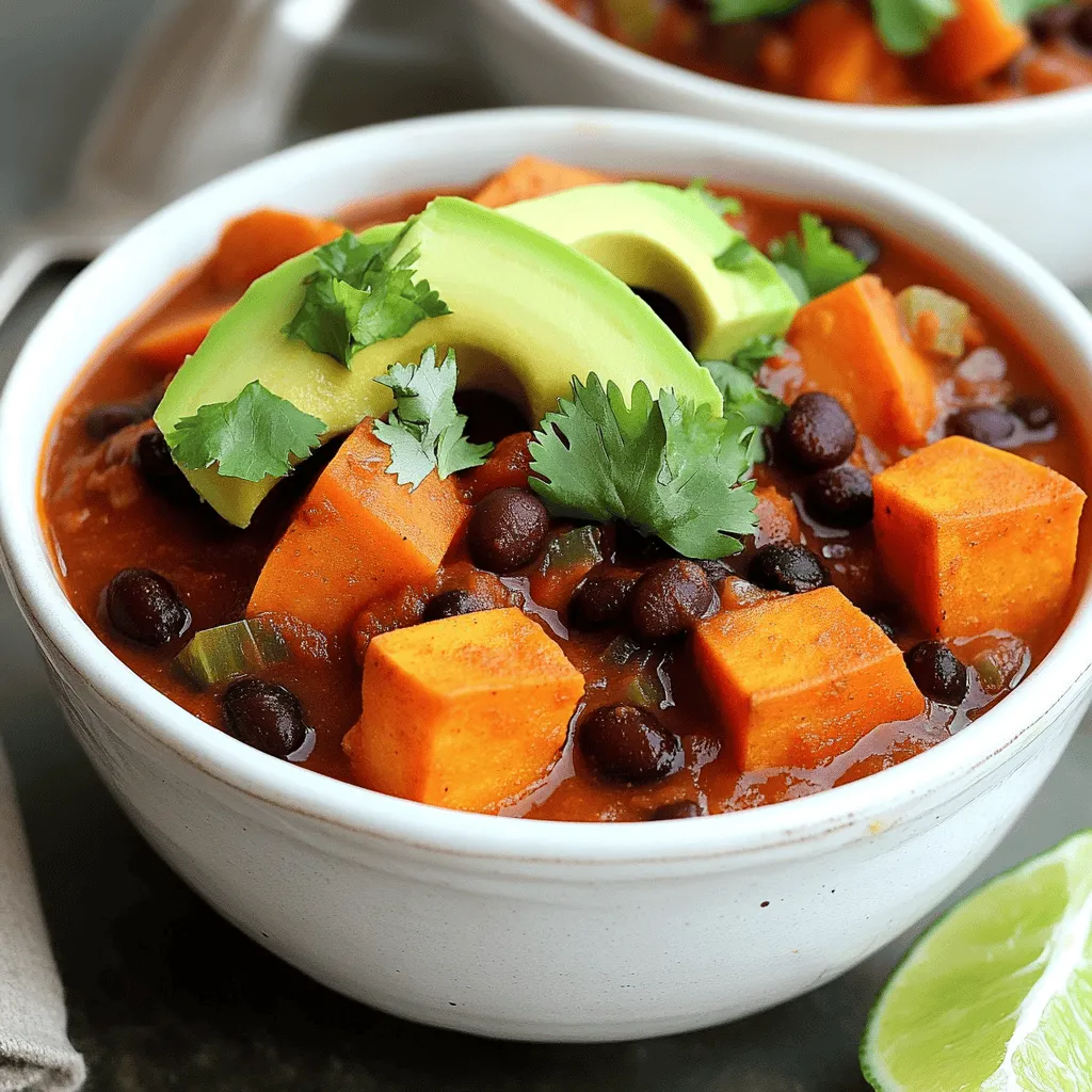 Sweet Potato and Black Bean Chili Flavorful Delight