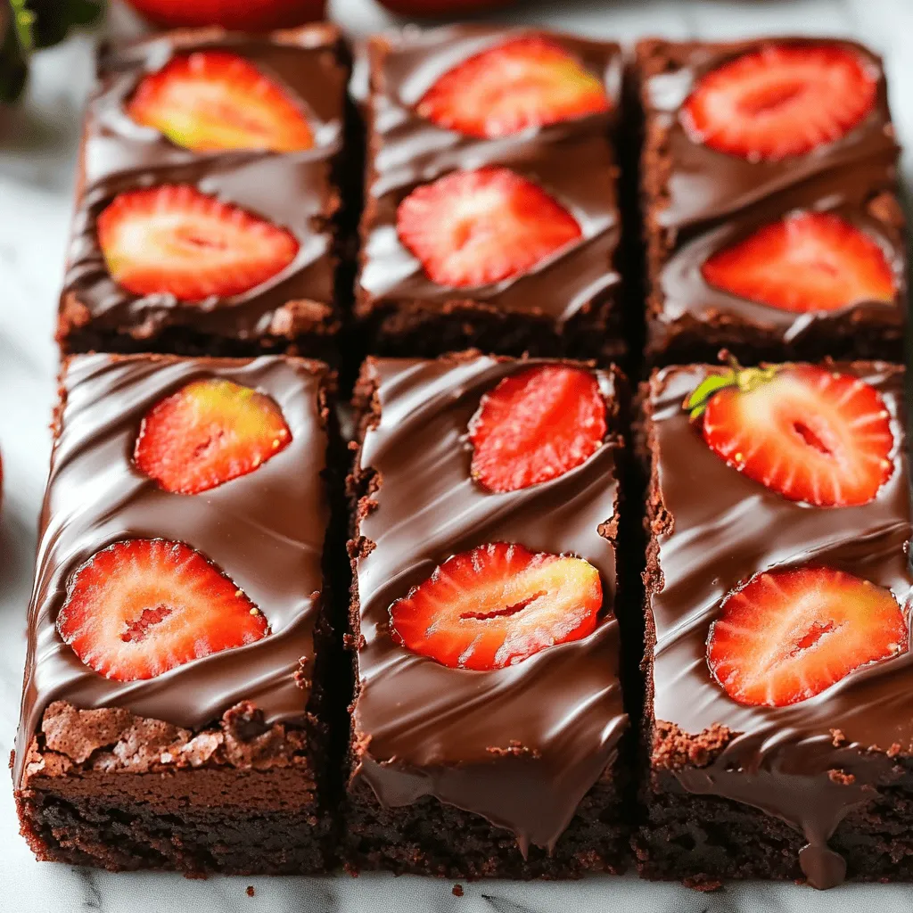 Chocolate Covered Strawberry Brownies Irresistible Delight