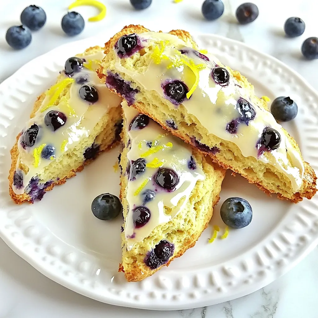 Lemon Blueberry Scones Bakery Style Delightful Treat