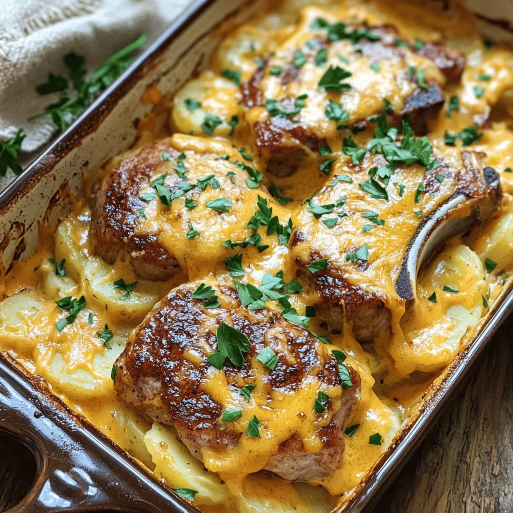 Savory Smothered Pork Chop and Scalloped Potato Casserole