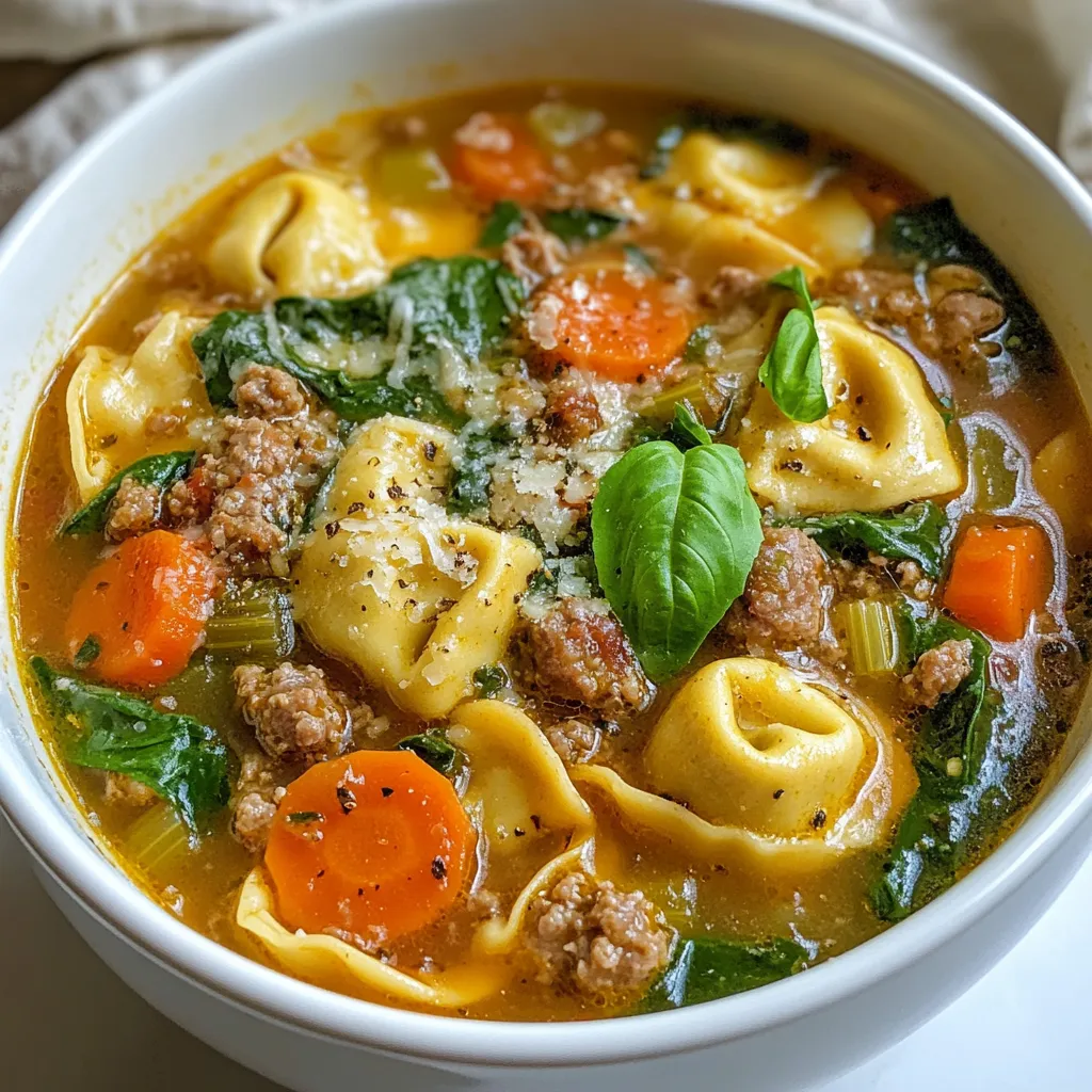 Savory Italian Sausage Tortellini Soup Recipe
