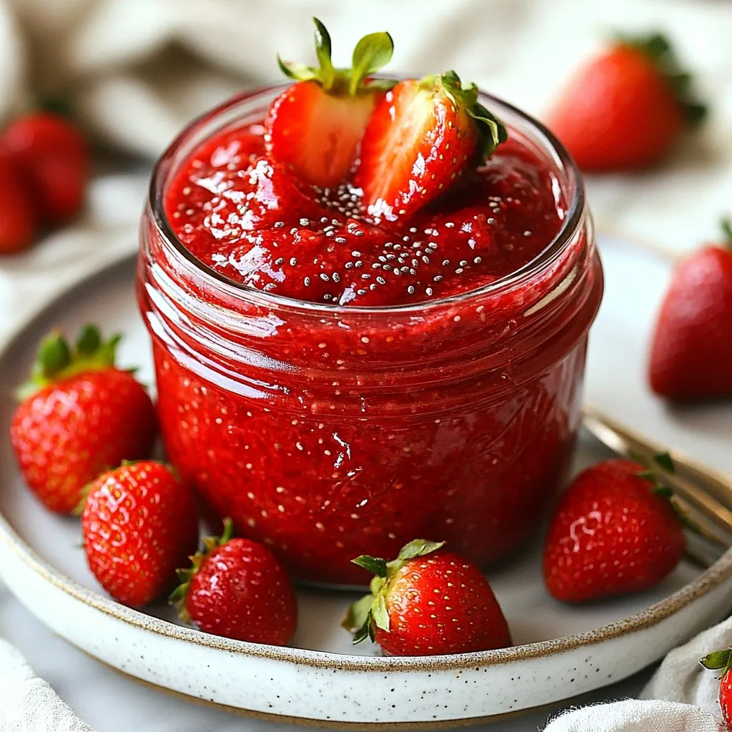 Strawberry Coconut Chia Jam Simple and Tasty Recipe