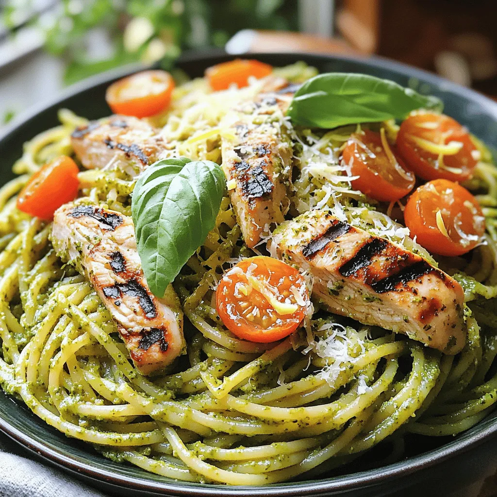 Pesto Pasta with Grilled Chicken Flavorful Delight