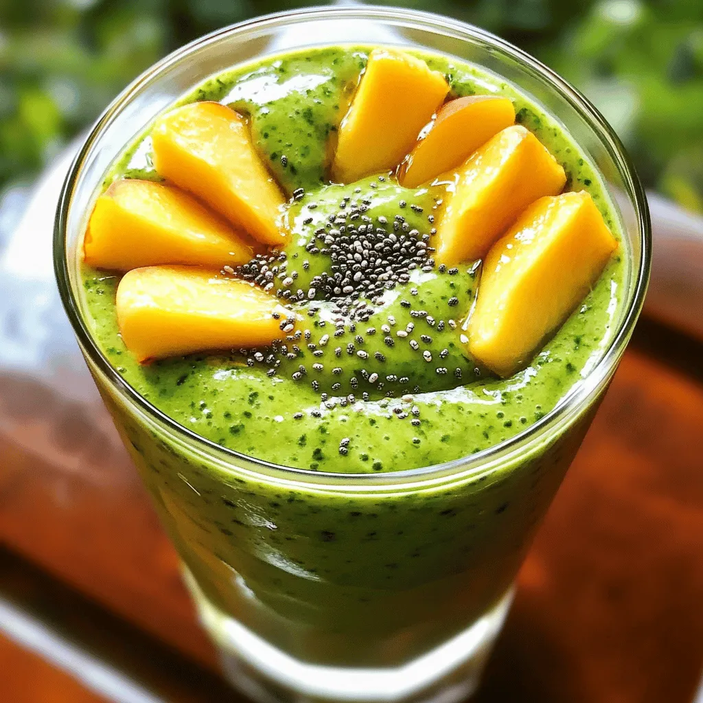 Peach Spinach Smoothie Nutritious and Energizing Drink