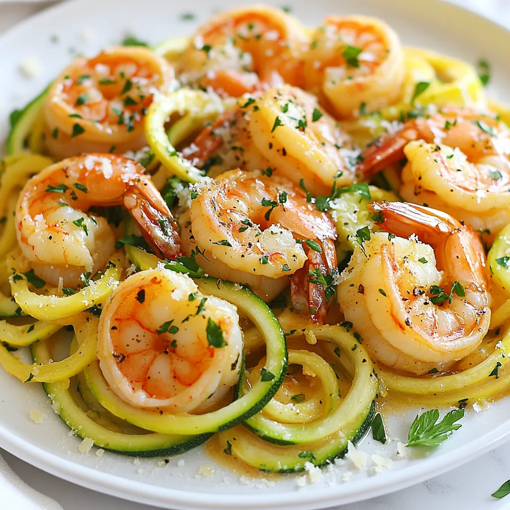 Garlic Butter Shrimp Zoodles Flavorful and Easy Meal