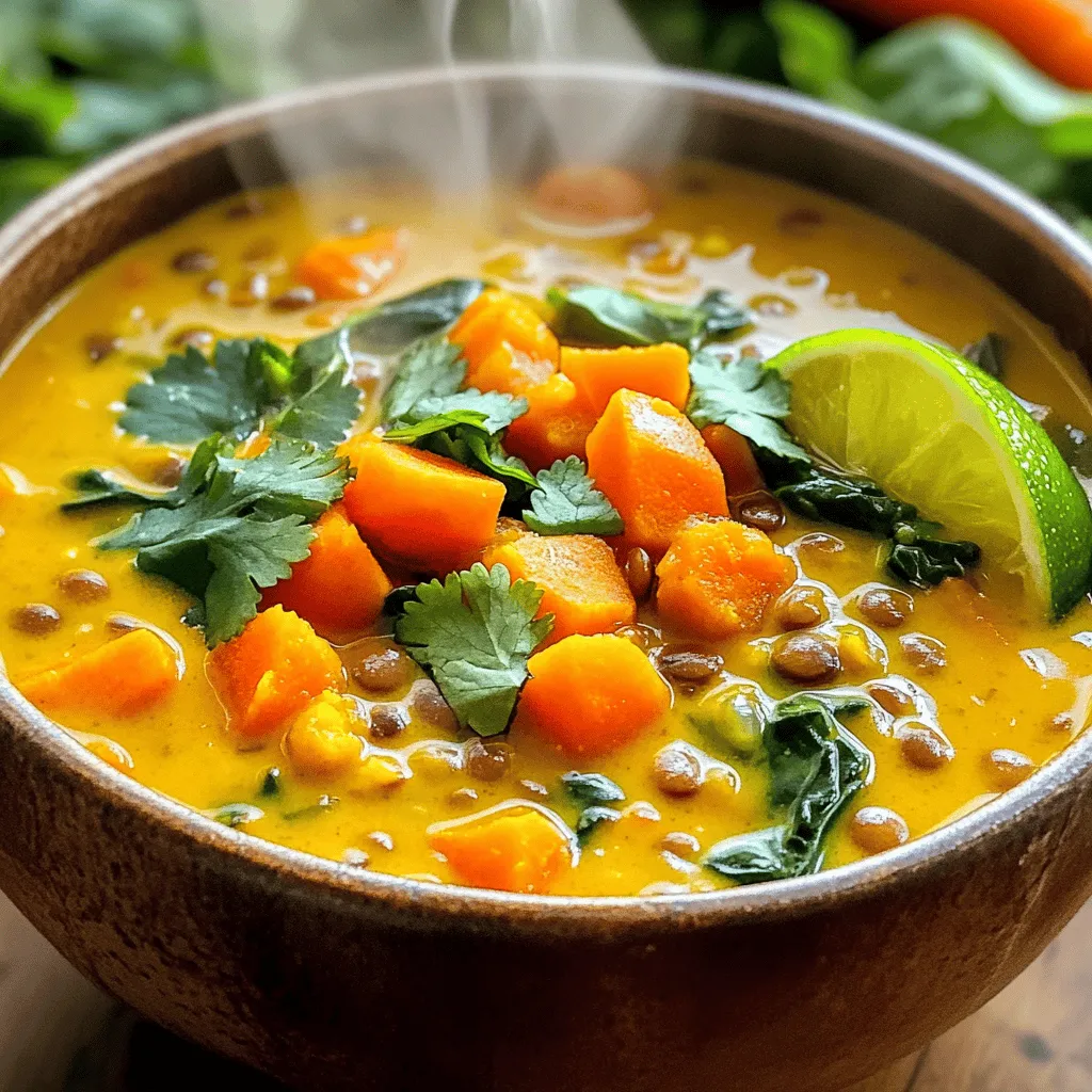Coconut Curry Lentil Soup Flavorful and Nutritious Dish