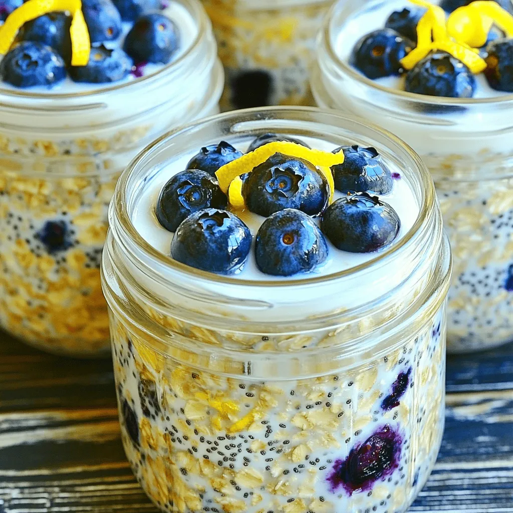 Lemon Blueberry Overnight Oats Tasty and Quick Recipe