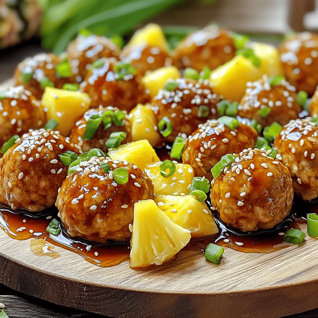 Pineapple Teriyaki Chicken Meatballs Flavorful Delight