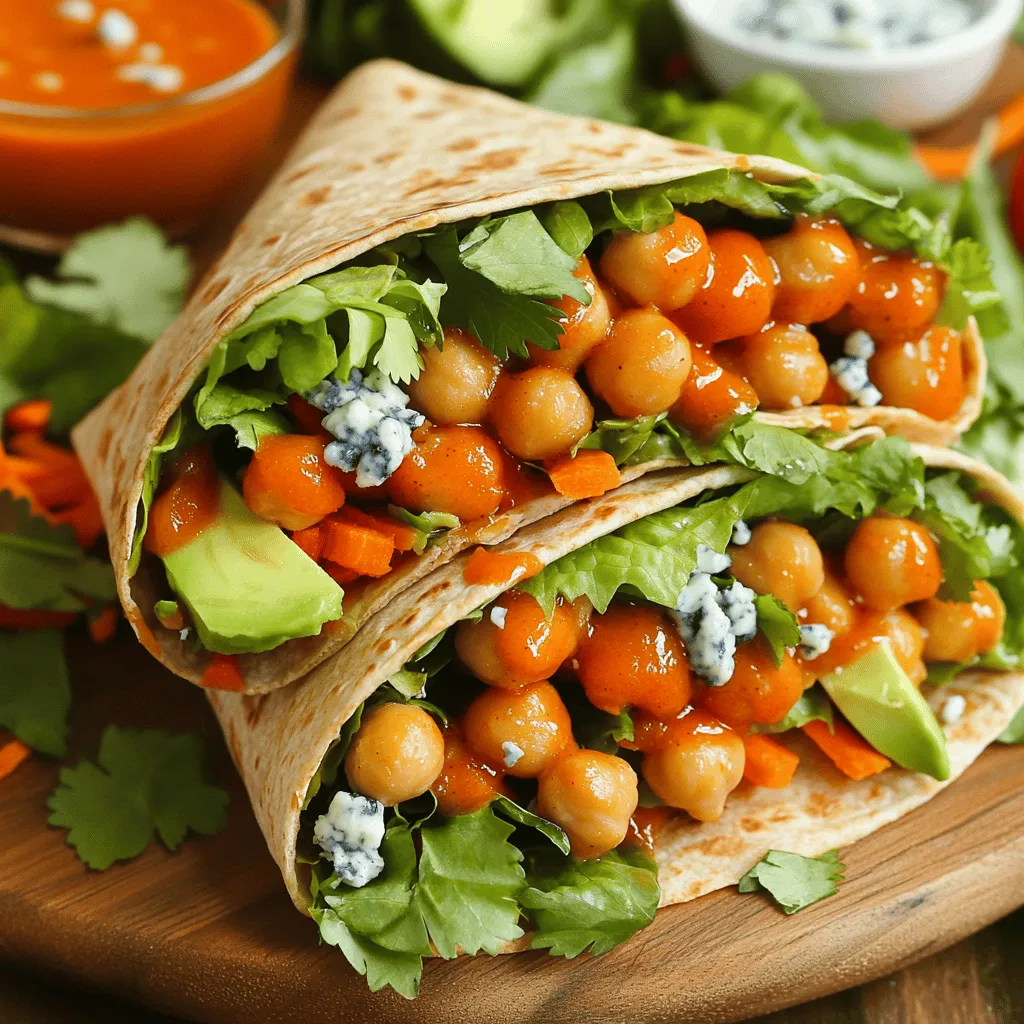 Buffalo Chickpea Wraps Flavorful and Easy Meal Idea