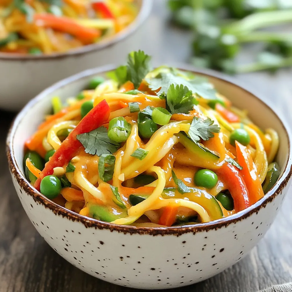 Spicy Thai Peanut Zoodles Flavorful and Easy Dish