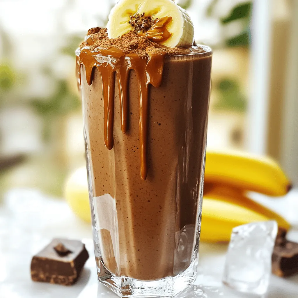 Protein Peanut Butter Brownie Smoothie Treats Delight