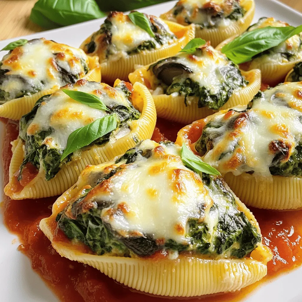Spinach and Mushroom Stuffed Shells Tasty Dish Recipe
