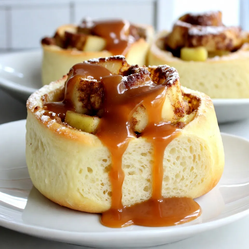 Caramel Apple Cinnamon Rolls Delightfully Sweet Treat