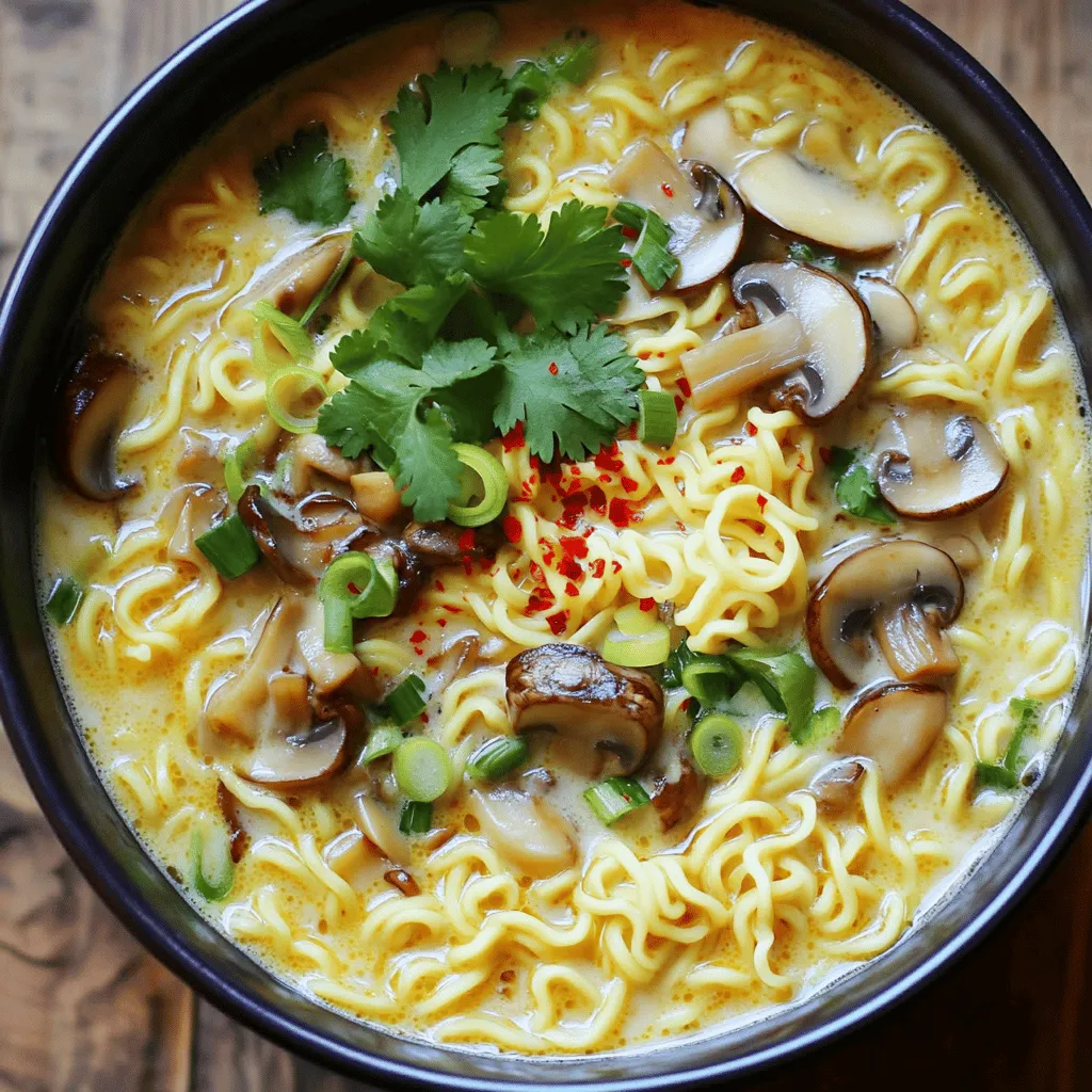 One-Pot Creamy Mushroom Ramen Rich and Flavorful Meal
