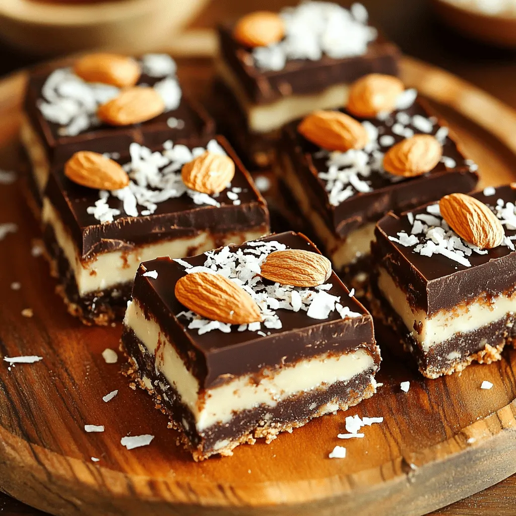 No Bake Almond Joy Bars Tasty and Simple Treat