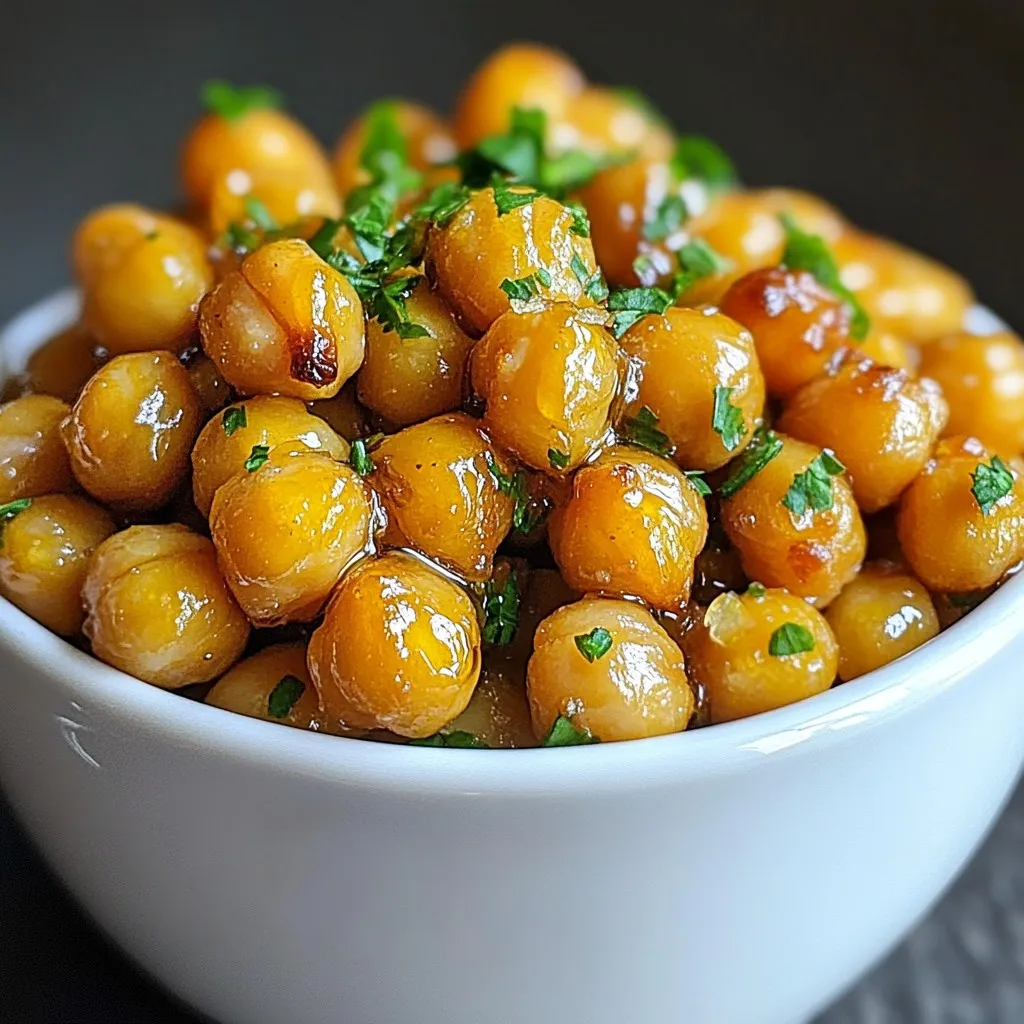 Honey Garlic Roasted Chickpeas Crunchy and Flavorful Snack