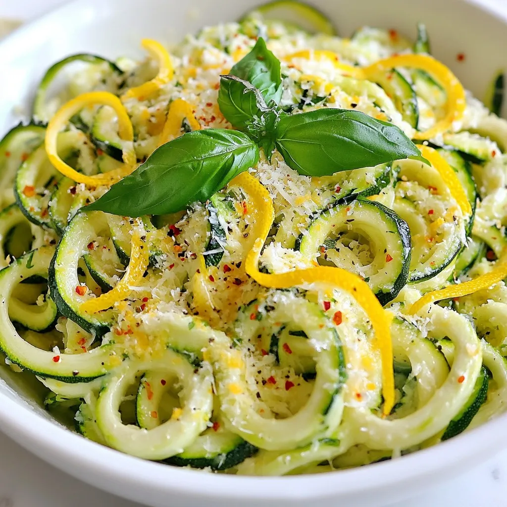 Lemon Ricotta Zucchini Noodles Fresh and Flavorful Dish
