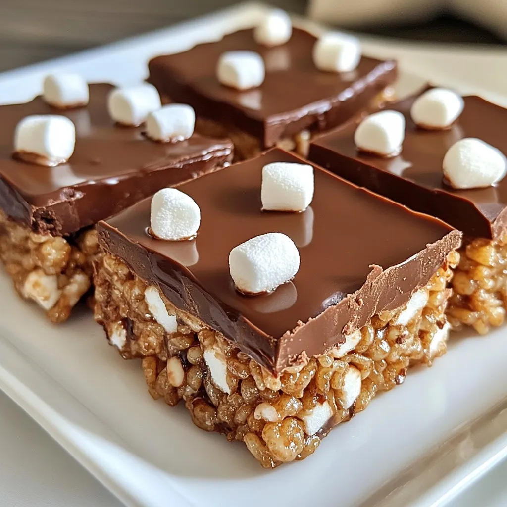 Chocolate Peanut Butter Rice Krispie Treats Delight