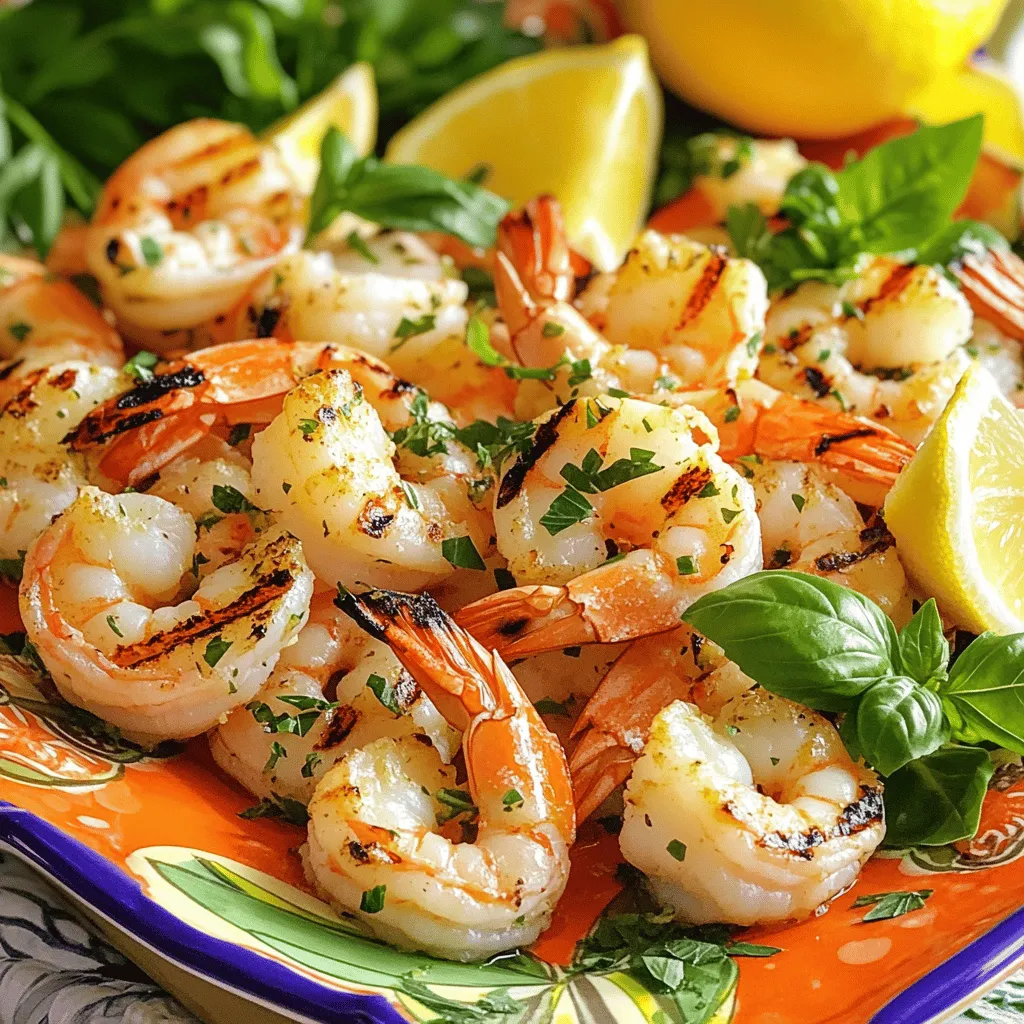 Lemon Garlic Herb Grilled Shrimp Flavorful Delight