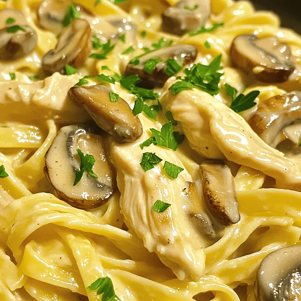 Chicken and Mushroom Alfredo Creamy Delight Recipe