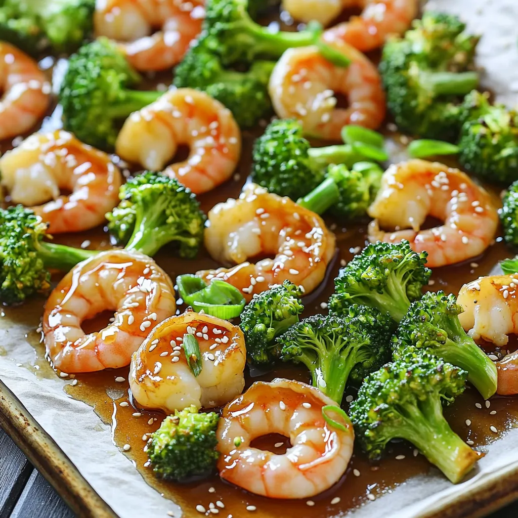 Sheet-Pan Honey Garlic Shrimp and Broccoli Delight