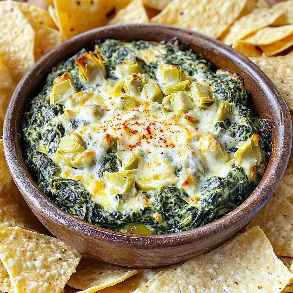 Slow Cooker Creamy Spinach Artichoke Dip Delight
