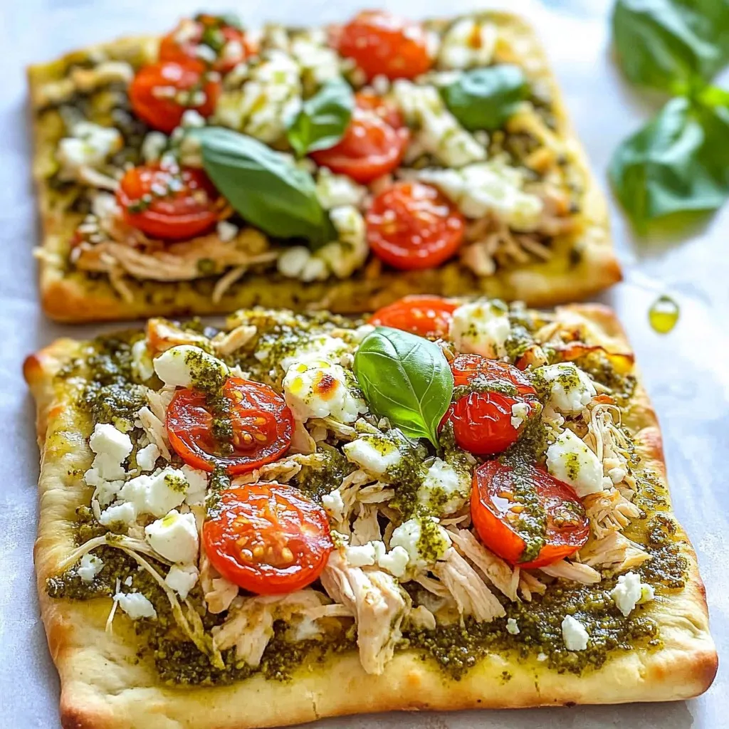 Pesto Chicken Flatbread Easy and Flavorful Recipe