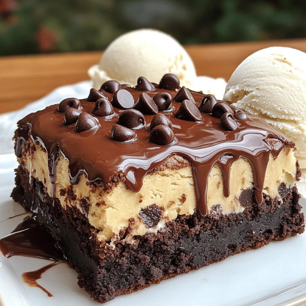 Chocolate Chip Cookie Dough Brownies Delightful Treat