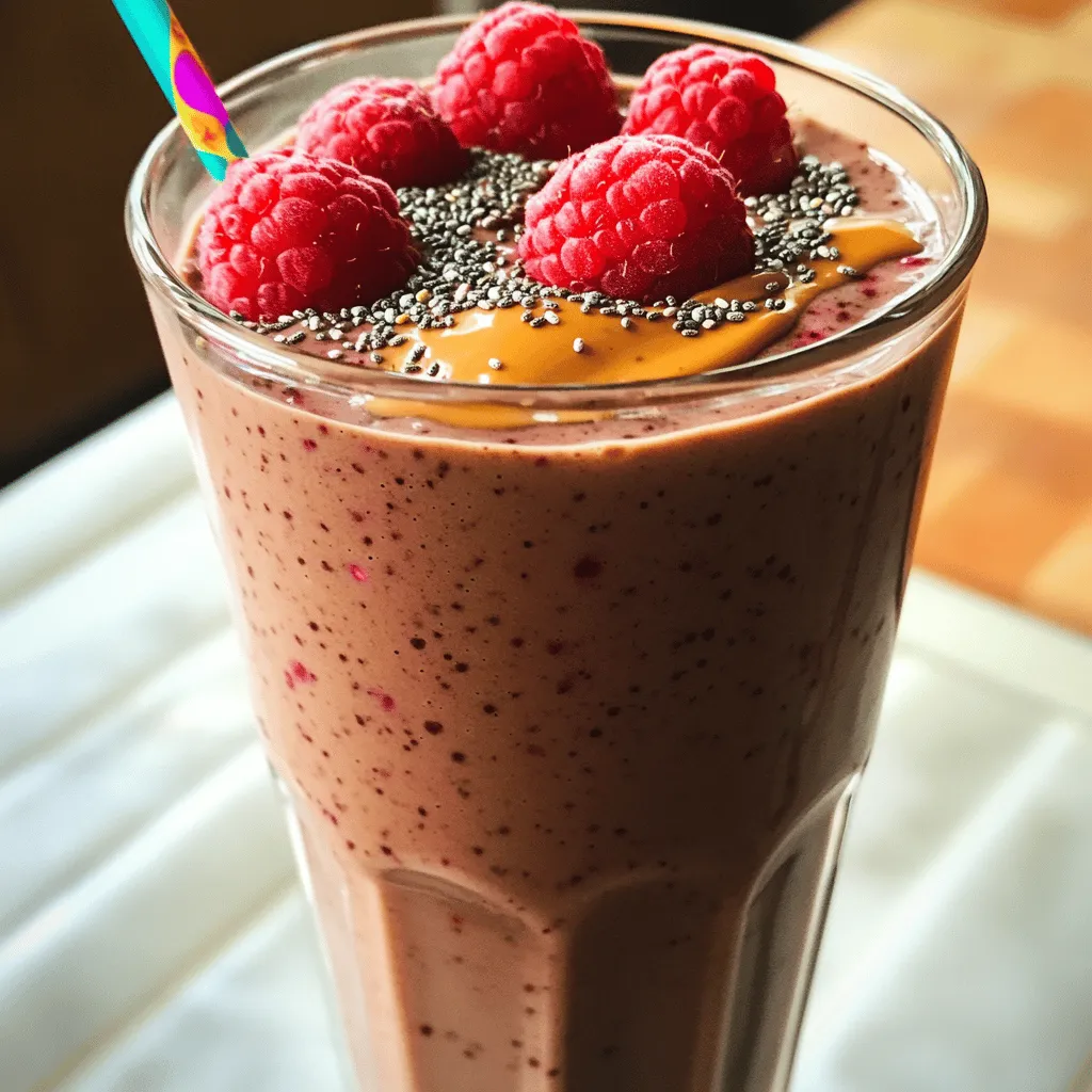 Chocolate Raspberry Protein Smoothie Energizing Recipe