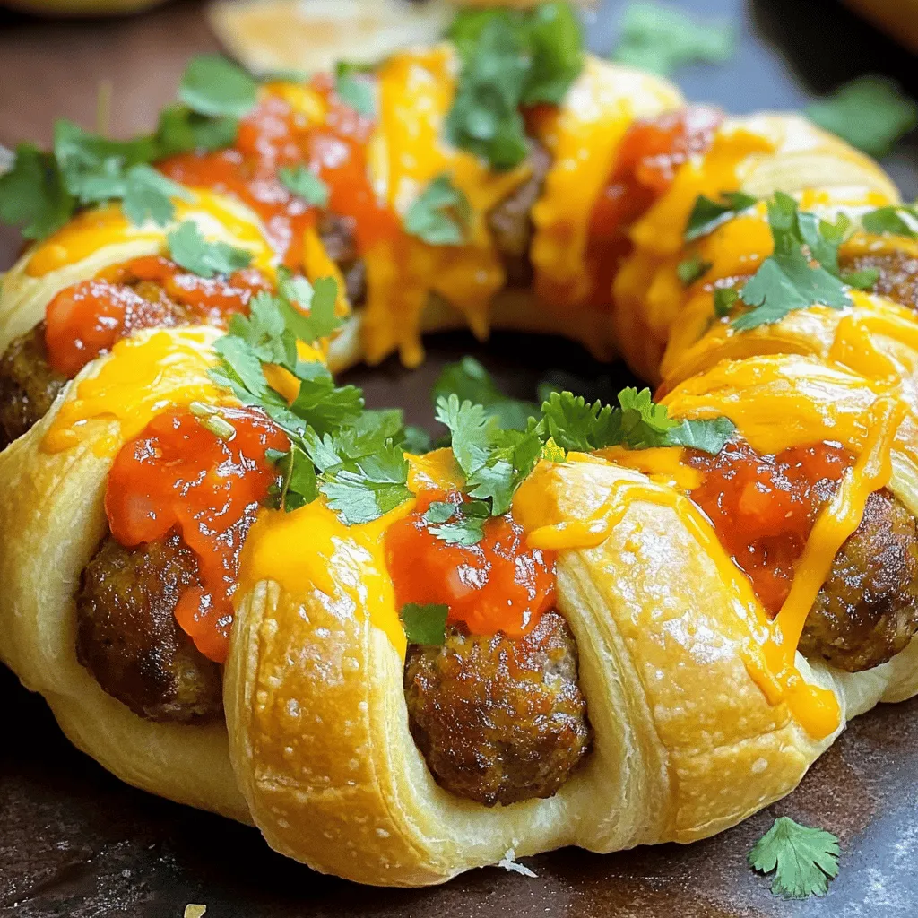 Taco Meatball Ring Flavorful Twist on Dinner