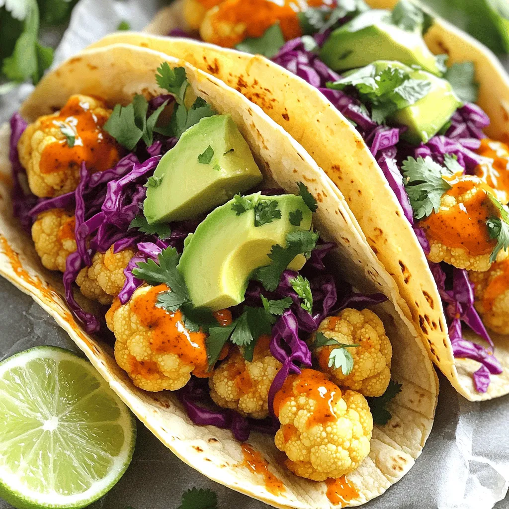 Vegan Buffalo Cauliflower Tacos Flavorful and Fun Meal