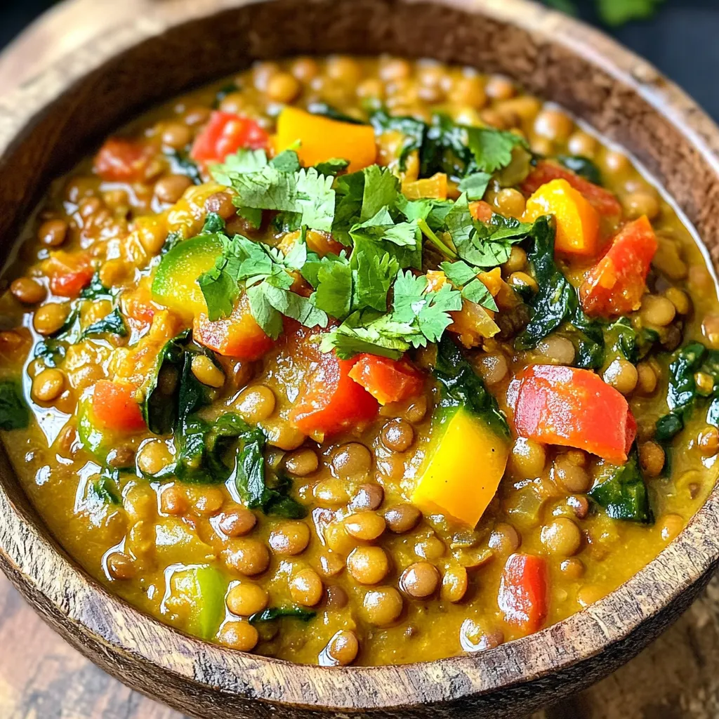 Slow Cooker Coconut Curry Lentils Flavorful Recipe