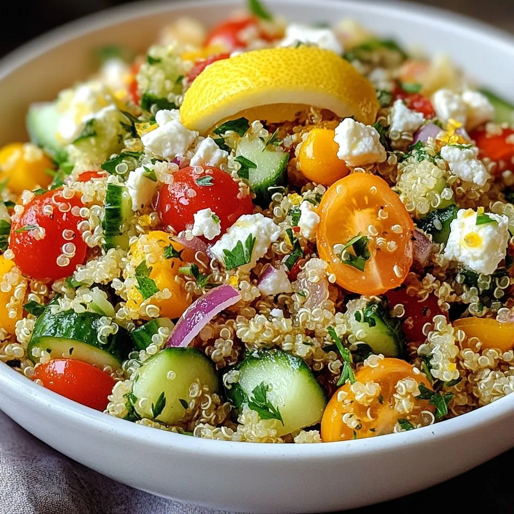 Lemon Garlic Quinoa Salad Fresh and Flavorful Dish