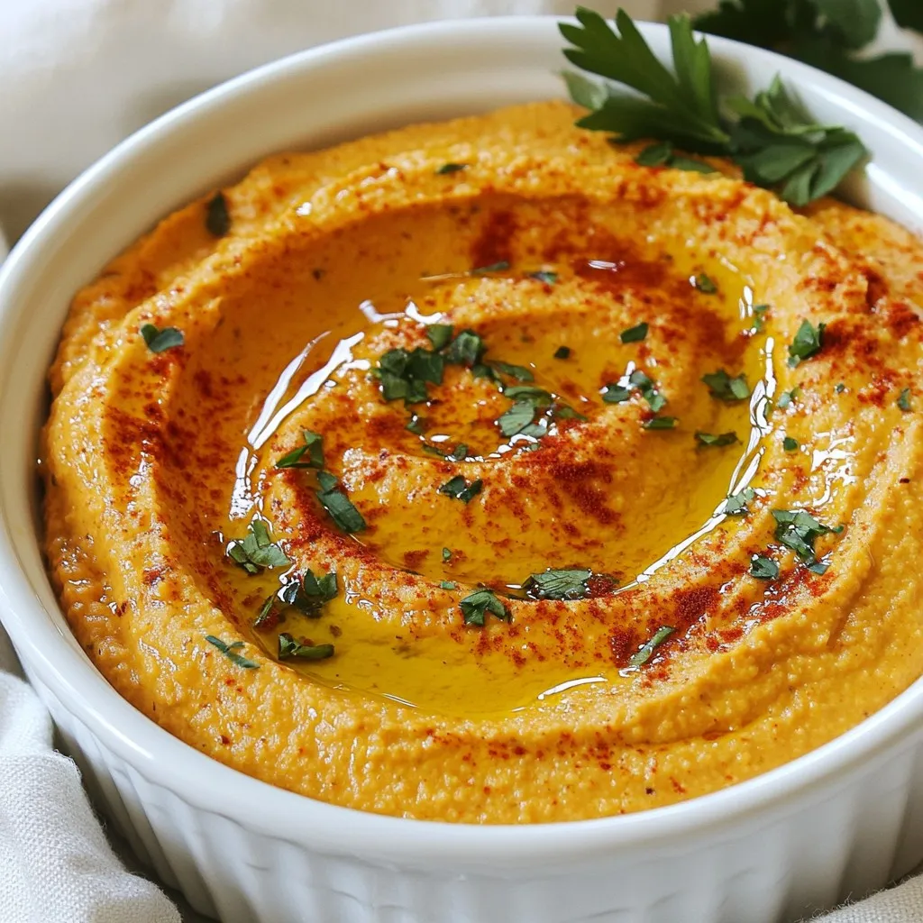 Roasted Red Pepper Hummus Fresh and Flavorful Dip