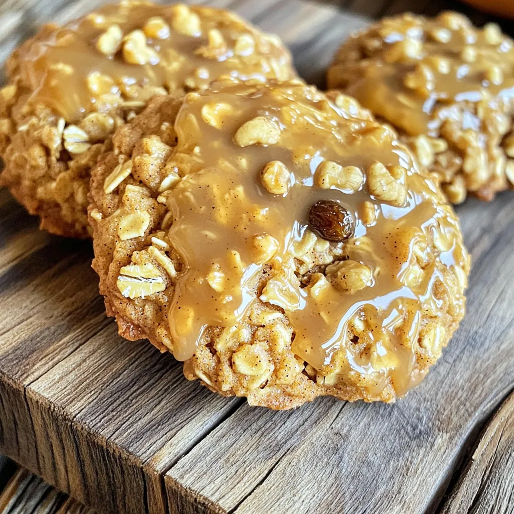 Pumpkin Oatmeal Cookies with Glaze Bakery Delight
