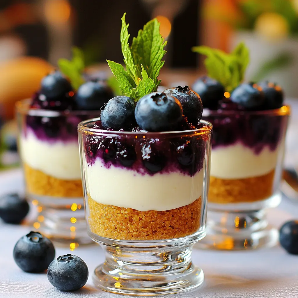 No-Bake Blueberry Cheesecake Cups Creamy Delight