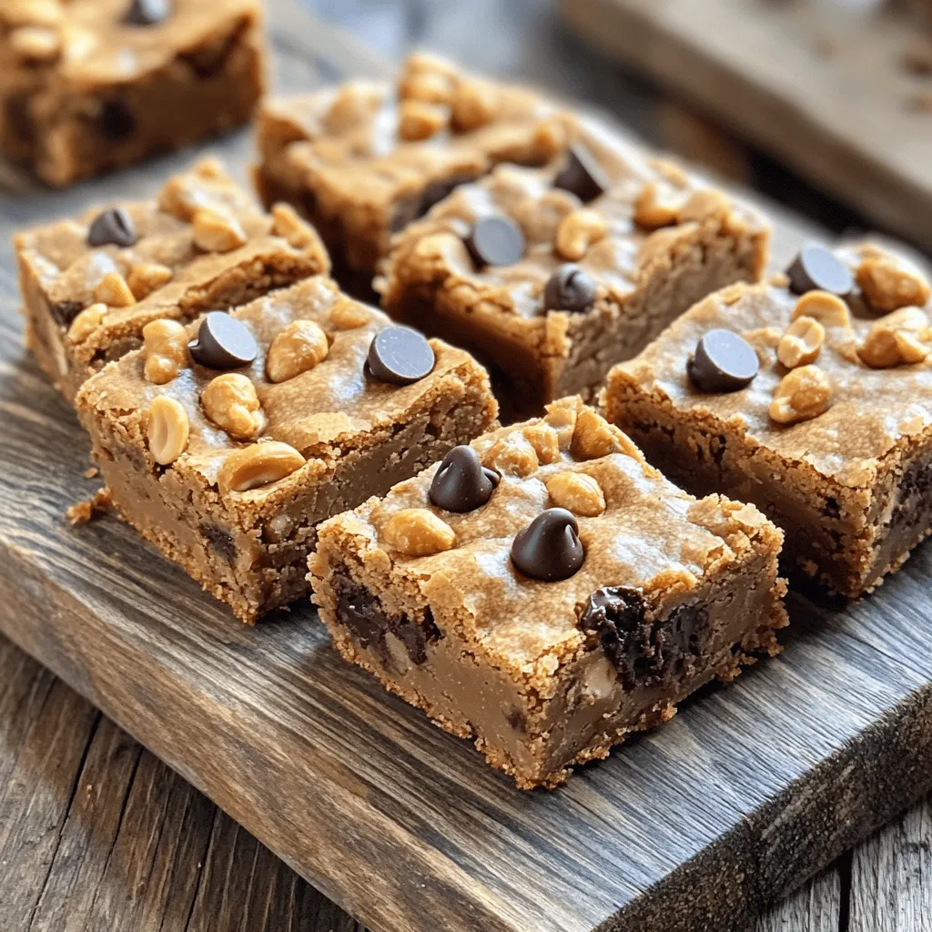 Peanut Butter Chocolate Chip Blondies Delightful Treat