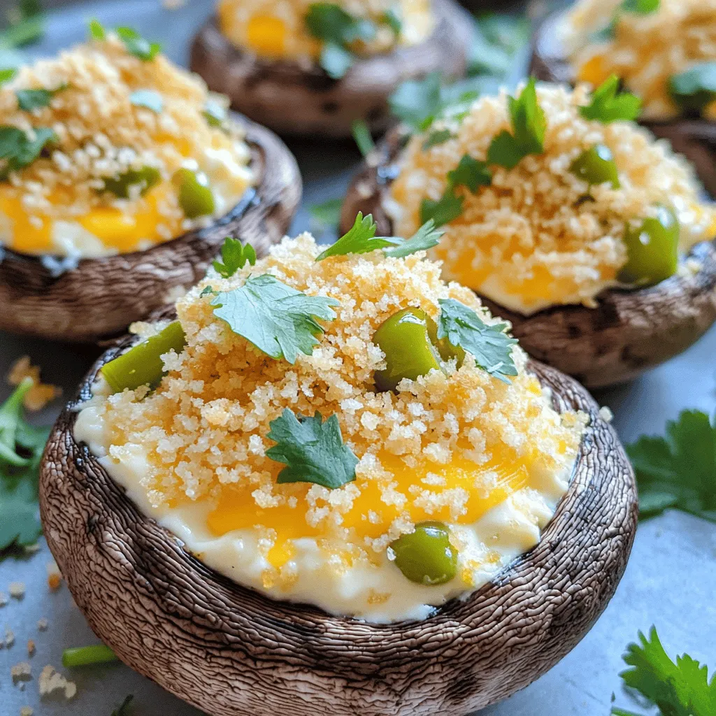 Jalapeño Popper Stuffed Mushrooms Savory and Tasty Dish