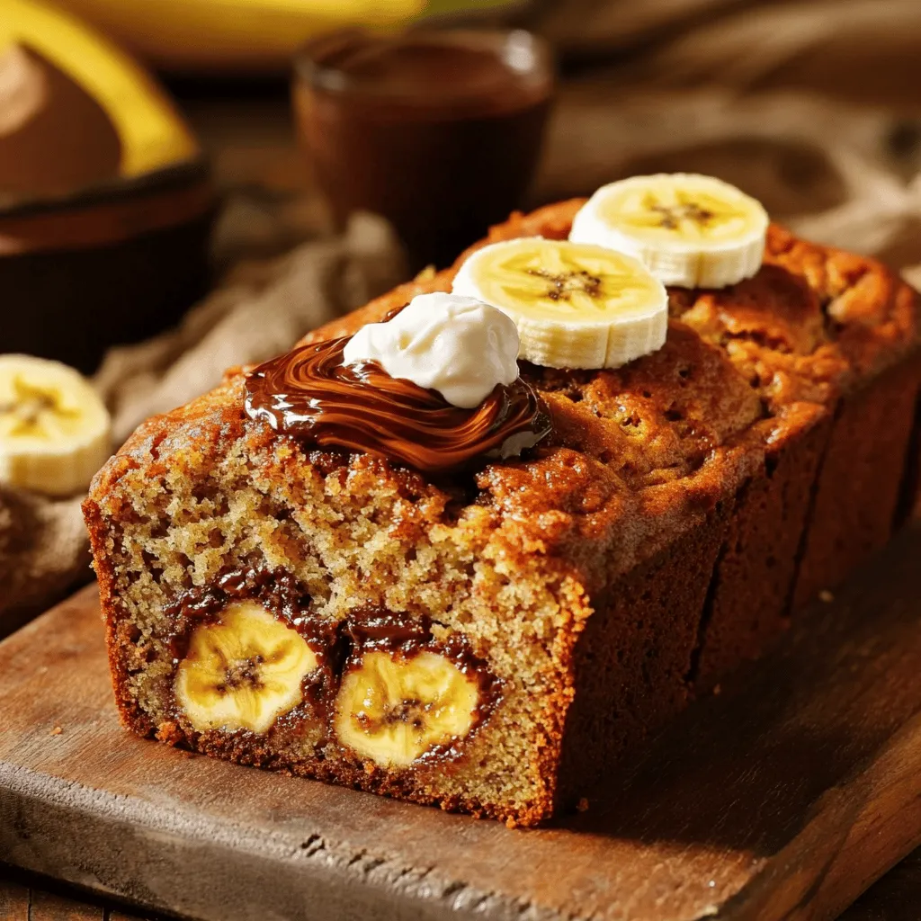 Nutella-Stuffed Banana Bread Delightful and Easy Recipe